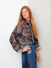 The Kaira Cropped Suzani Quilted Kantha Jacket Wholesale
