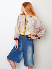 The Kaira Cropped Suzani Quilted Kantha Jacket Wholesale