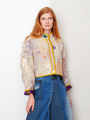 The Kaira Cropped Suzani Quilted Kantha Jacket Wholesale