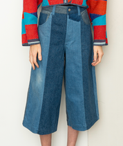 The Bindu Denim Bermuda Culotte Pant - Small