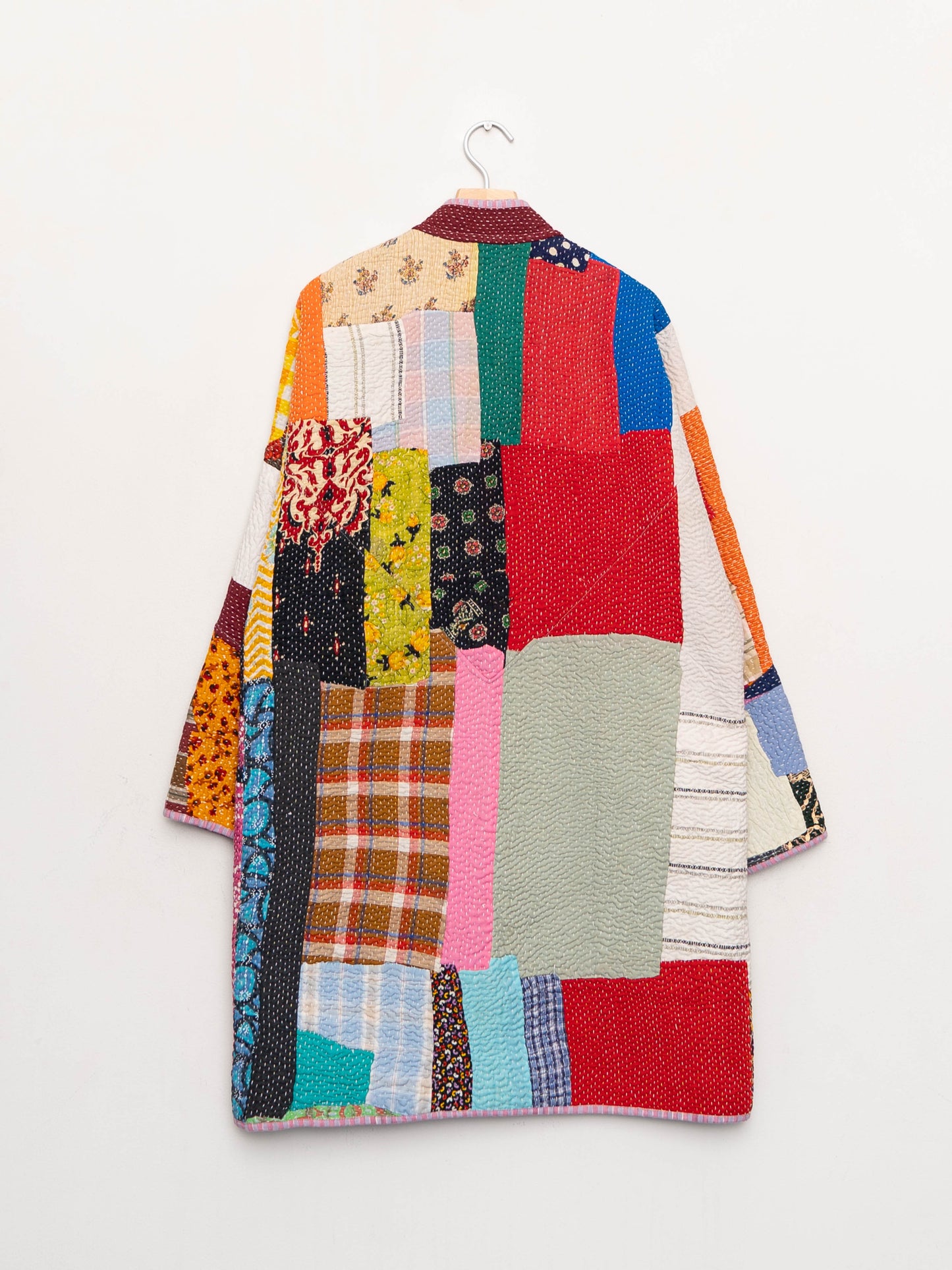 The Sai Quilted Patchwork Kantha Coat