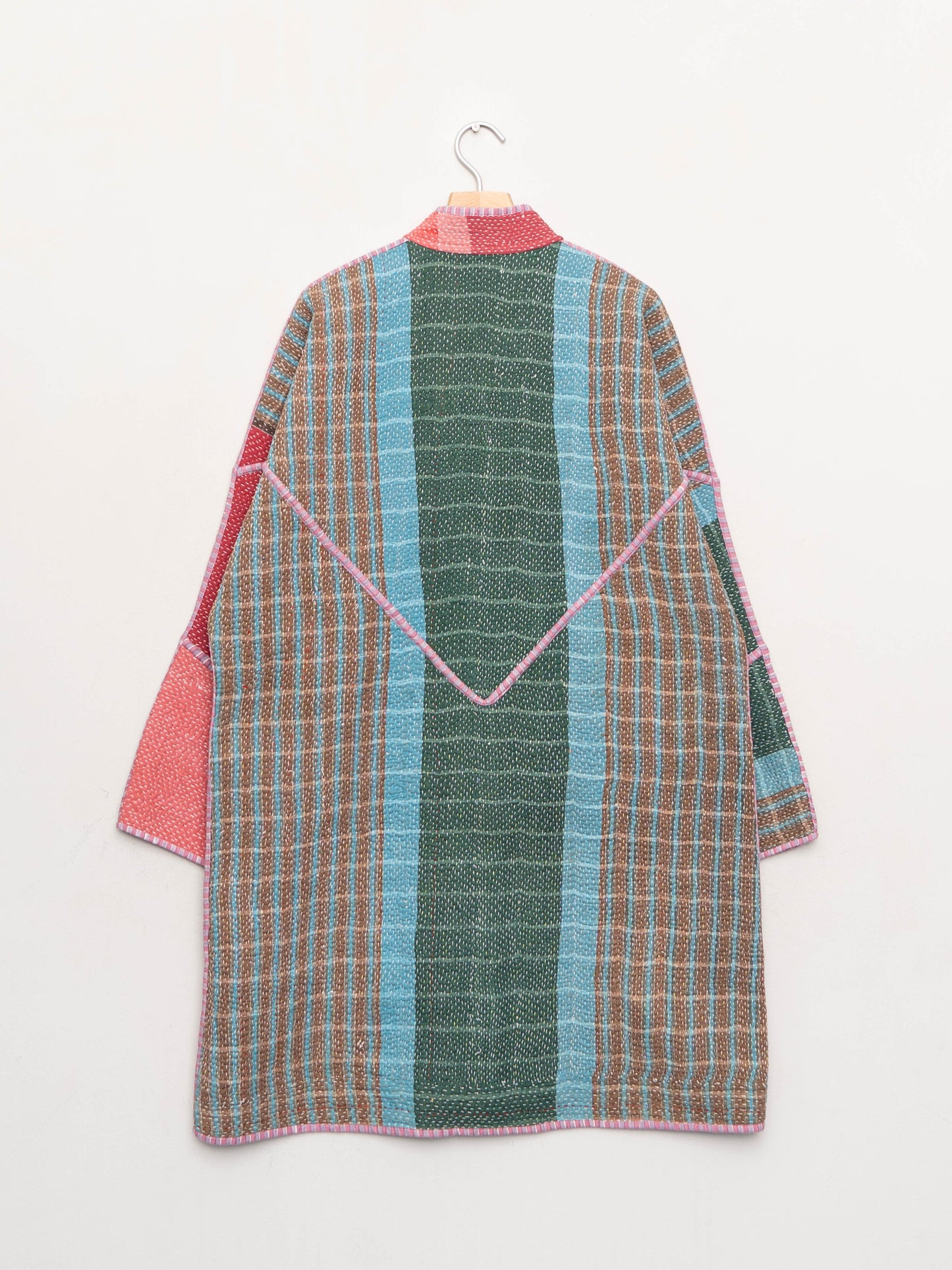 The Sai Quilted Patchwork Kantha Coat