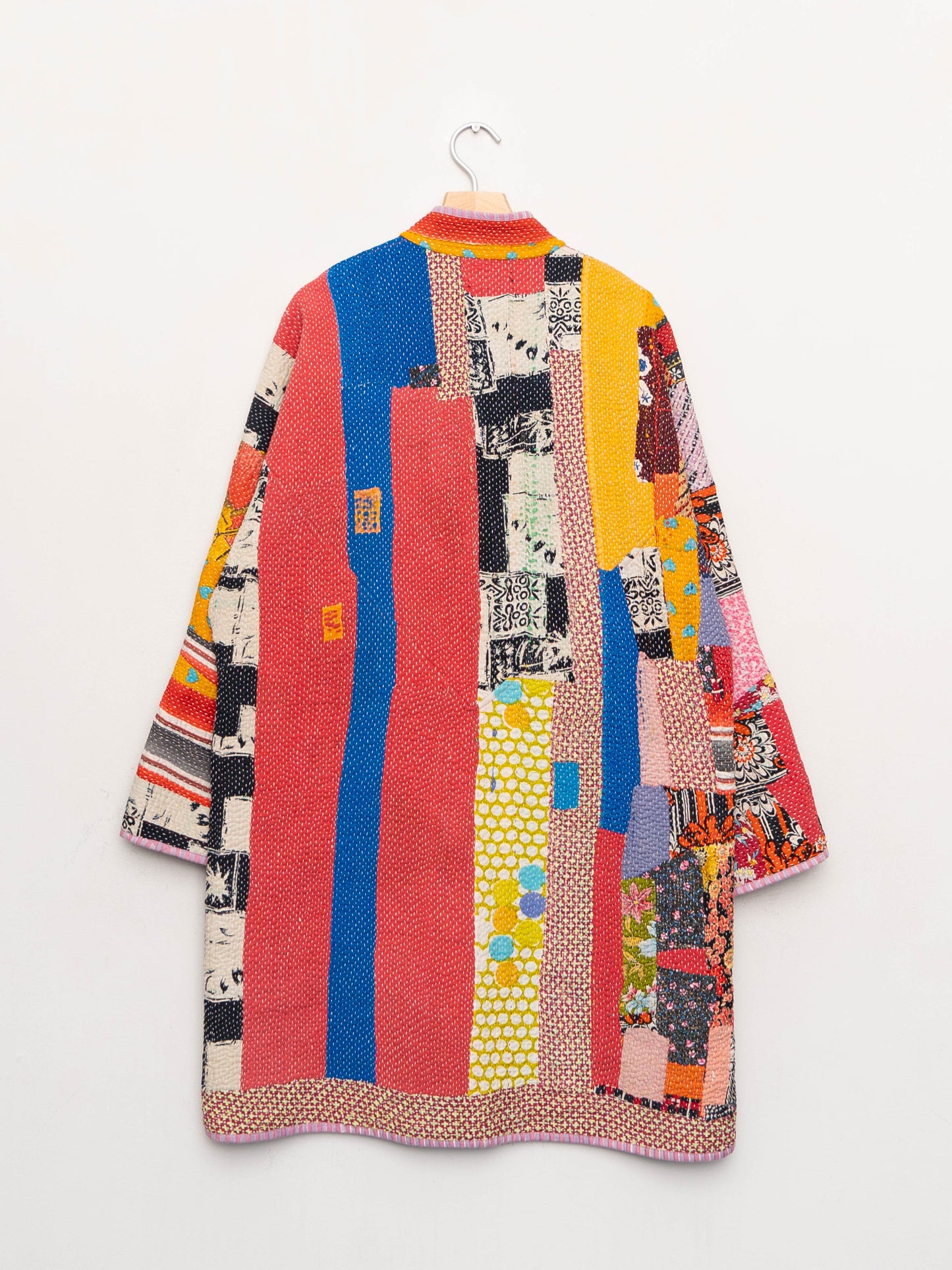 The Sai Quilted Patchwork Kantha Coat