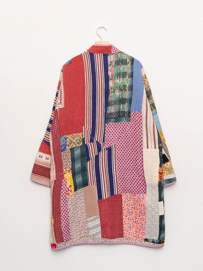 The Sai Quilted Patchwork Kantha Coat