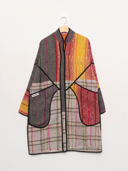 The Sai Quilted Patchwork Kantha Coat