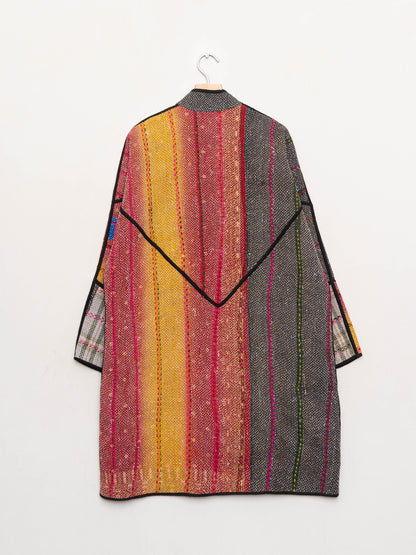 The Sai Quilted Patchwork Kantha Coat