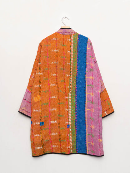 The Sai Quilted Patchwork Kantha Coat