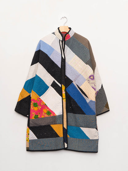 The Sai Quilted Patchwork Kantha Coat