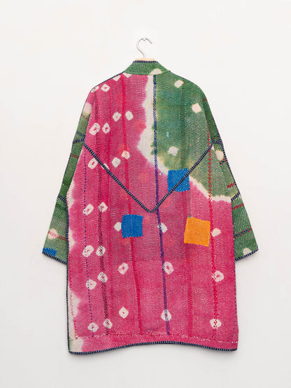 The Sai Quilted Patchwork Kantha Coat