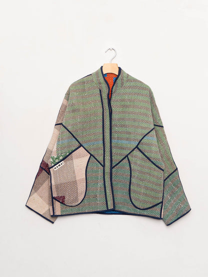 The Ladhiya Quilted Patchwork Kantha Jacket