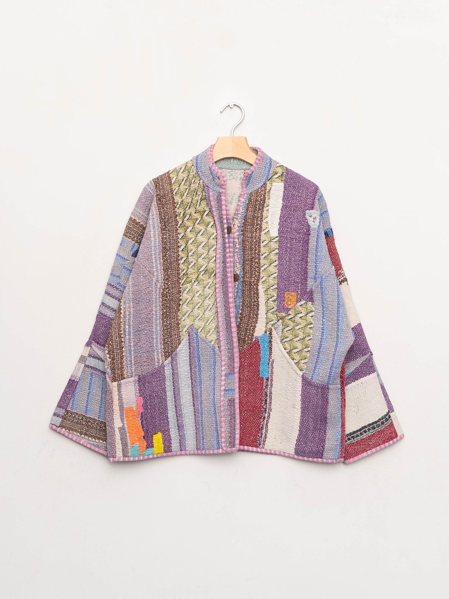 The Ladhiya Quilted Patchwork Kantha Jacket