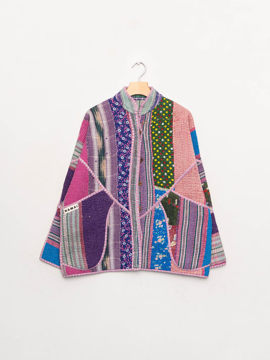 The Ladhiya Quilted Patchwork Kantha Jacket