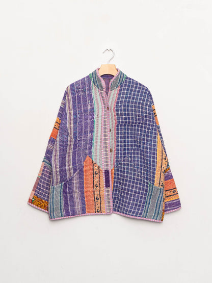 The Ladhiya Quilted Patchwork Kantha Jacket