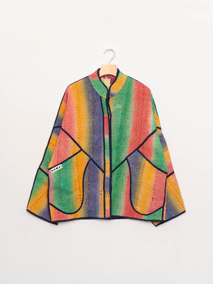 The Ladhiya Quilted Patchwork Kantha Jacket