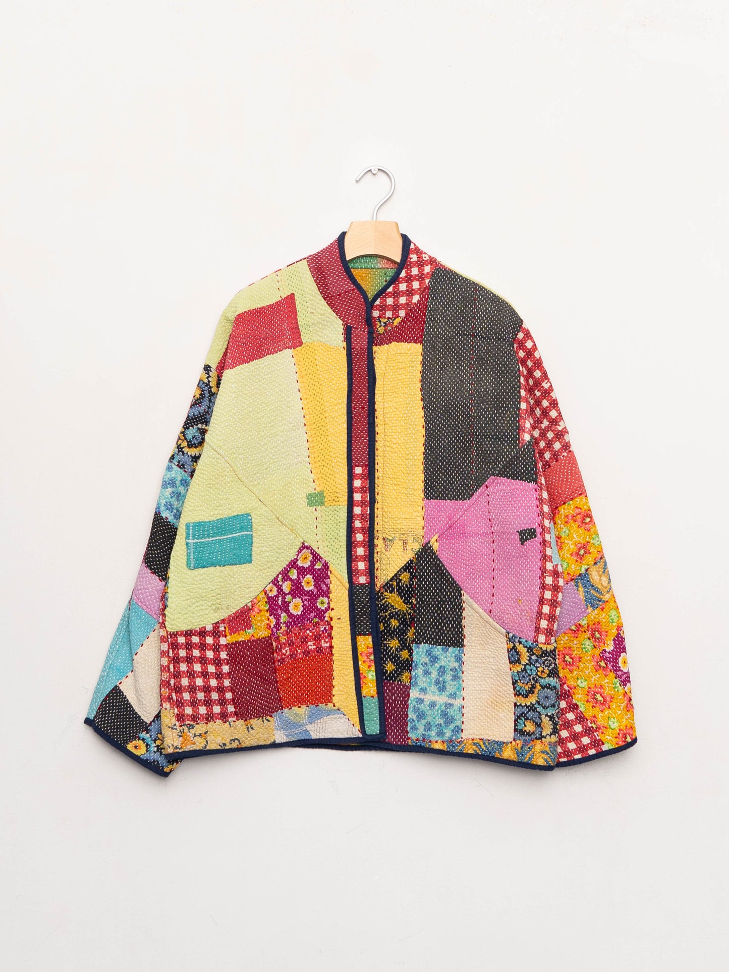 The Ladhiya Quilted Patchwork Kantha Jacket