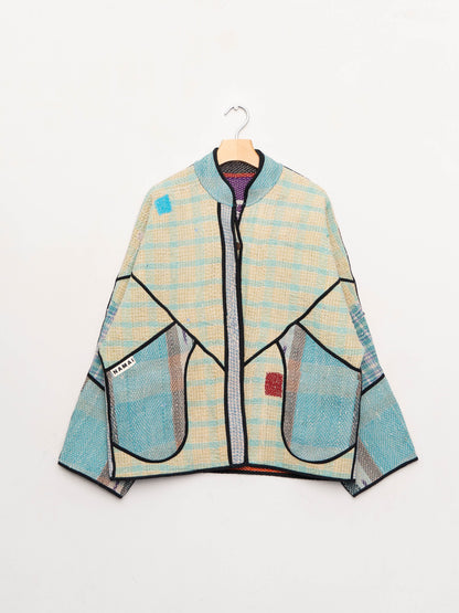 The Ladhiya Quilted Patchwork Kantha Jacket