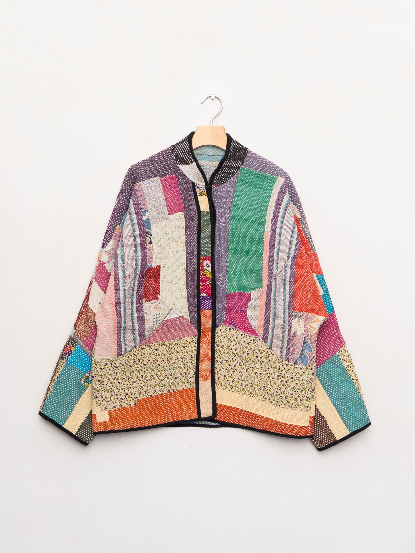 The Ladhiya Quilted Patchwork Kantha Jacket