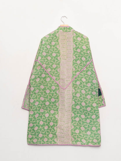 The Sai Quilted Patchwork Kantha Coat