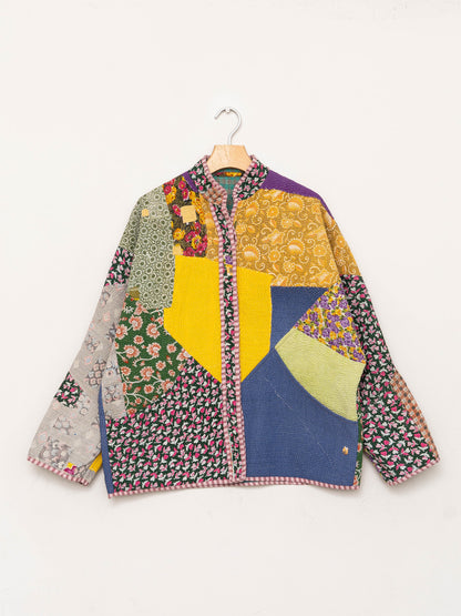 The Ladhiya Quilted Patchwork Kantha Jacket