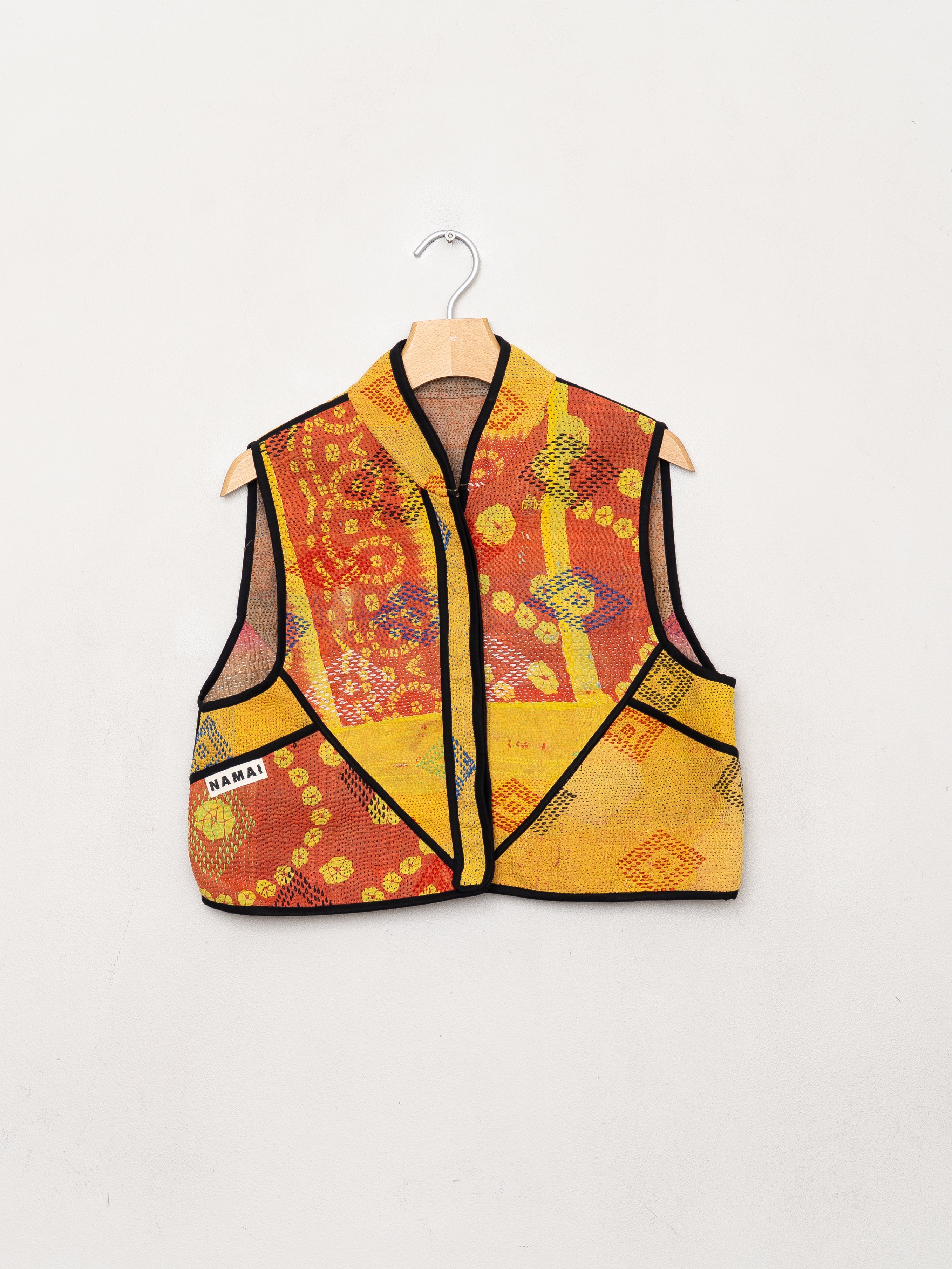 The Kaira Quilted Patchwork Kantha Vest