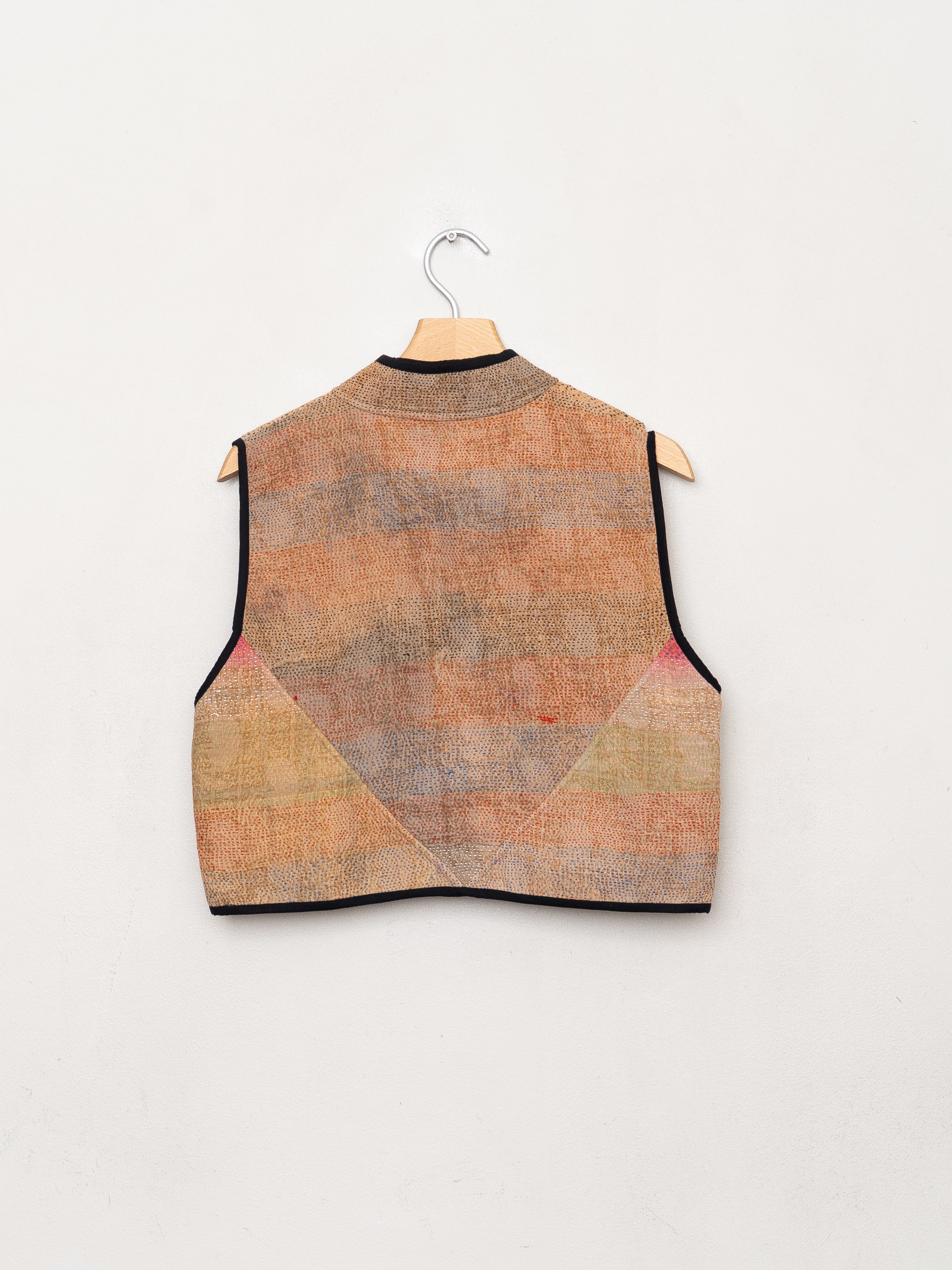 The Kaira Quilted Patchwork Kantha Vest