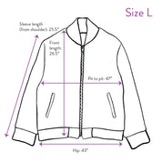 The Veda Denim Bomber Jacket - Large