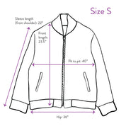 The Veda Denim Bomber Jacket - Small