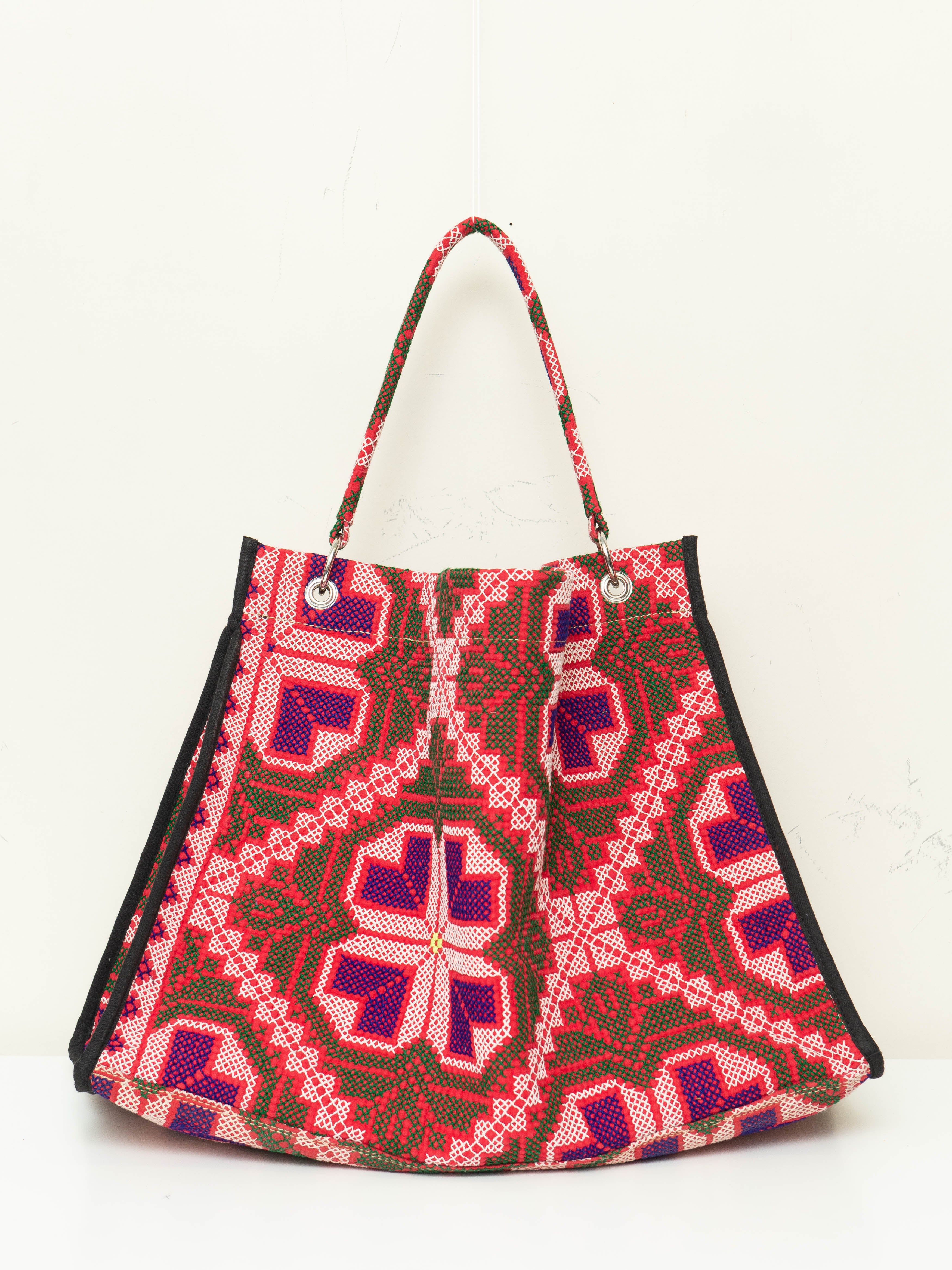The Sakshi Cross-Stitch Quilted Shoulder Bag – NAMAI