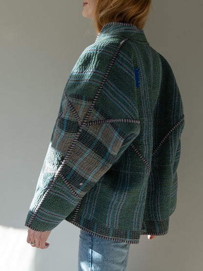 The Ladhiya Quilted Patchwork Kantha Jacket