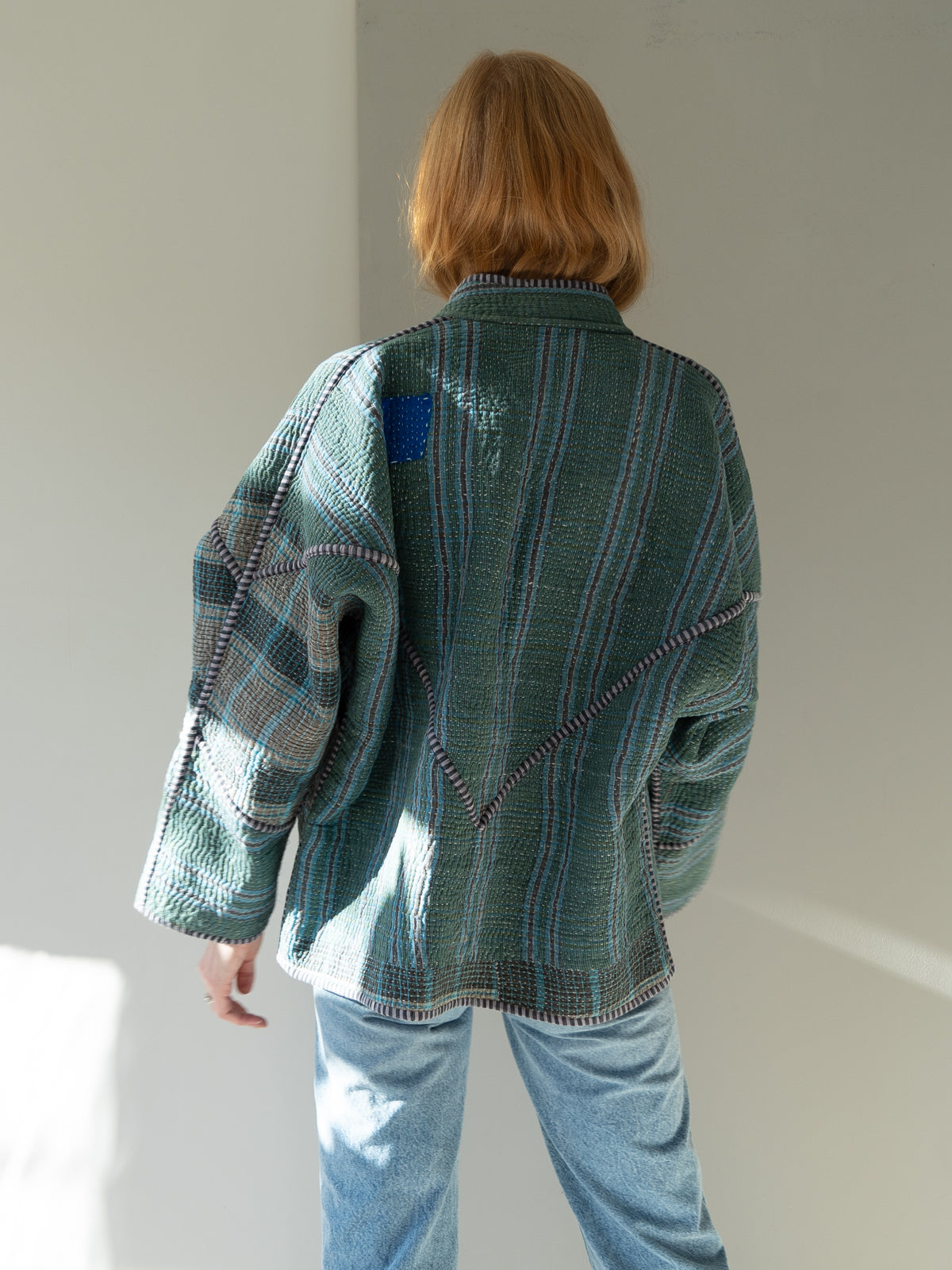 The Ladhiya Quilted Patchwork Kantha Jacket