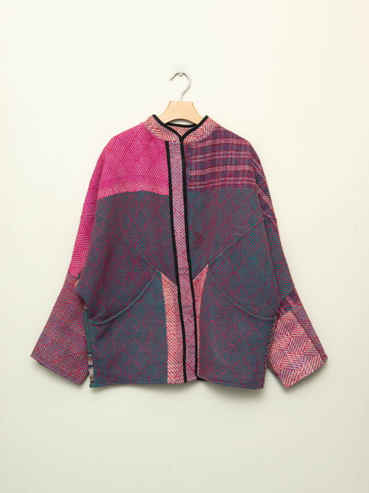 The Ishani Vintage Quilted Naksha Kantha Jacket