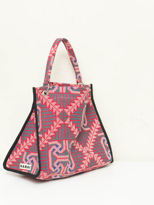The Sakshi Mini Cross-Stitch Quilted Shoulder Bag