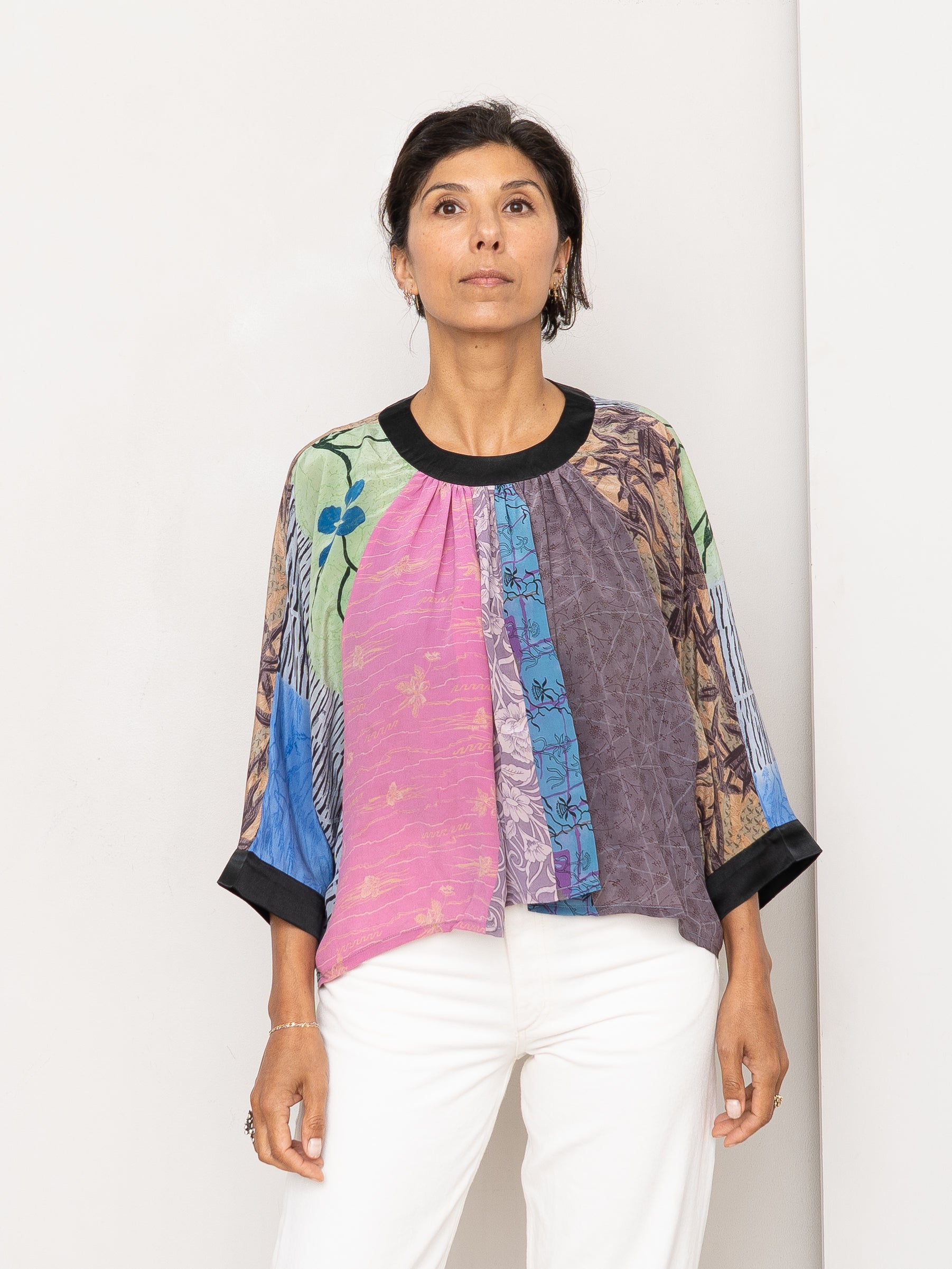 The Simmy Top  - One Size - Upcycled Silk