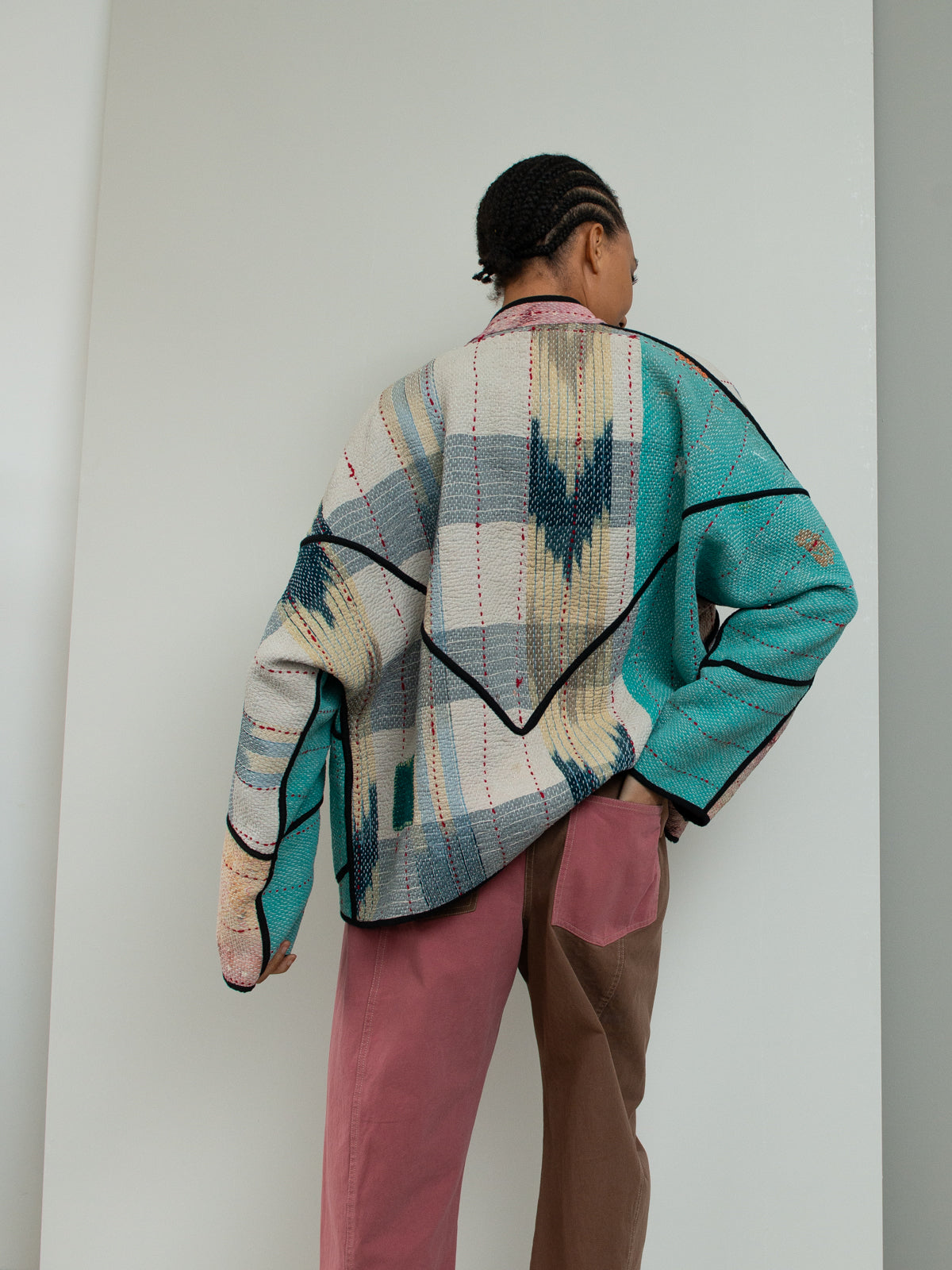 The Ladhiya Quilted Patchwork Kantha Jacket